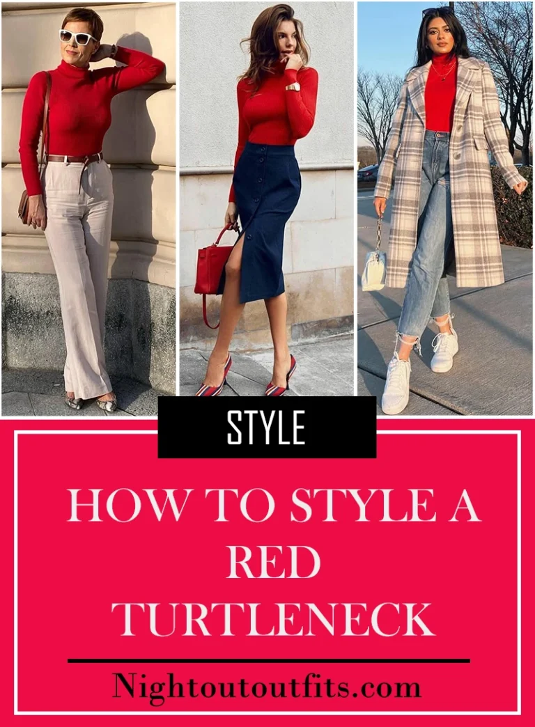 24 Red Turtleneck Sweater Outfit Ideas