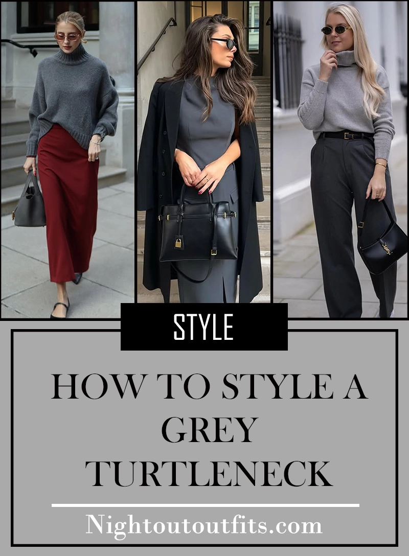 25 Grey Turtleneck Outfits