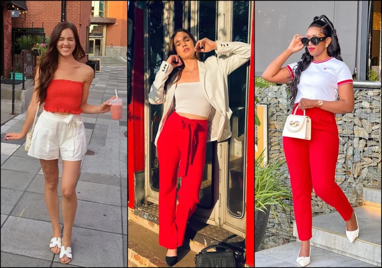 Red and White Outfit